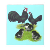 Rosecomb Black Bantam Family Notitieblok (Voorkant)
