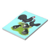 Rosecomb Zwarte Bantam Familie Notitieblok (Linkerzijde)