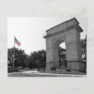 Rosedale Memorial Arch and Flag, Kansas City, BW Briefkaart