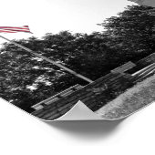 Rosedale Memorial Arch and Flag, Kansas City, BW Poster (Hoek)