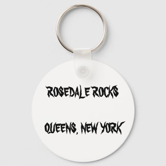 ROSEDALE ROCKS QUEENS, NIEUWE YORKTOETSENBARE SLEUTELHANGER (Voorkant)