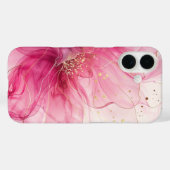 Rosée Élégance Luxe Roze Bloem Zijde  Case-Mate iPhone Case (Achterkant (horizontaal))