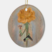 Rosegifts Carpenter Roos kerstversiering Keramisch Ornament (Links)