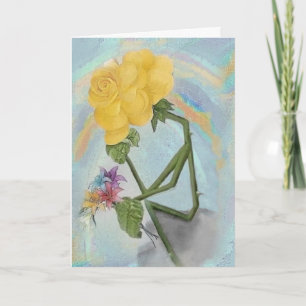 Rosegifts Thinker Roos Wenskaart. Kaart