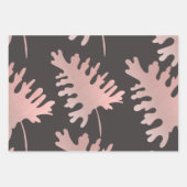 Rosegold bladeren Vlekken papier — Reeks van 3 vel (Voorkant 3)