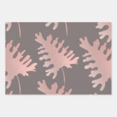 Rosegold bladeren Vlekken papier — Reeks van 3 vel (Voorkant 2)