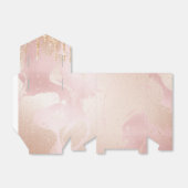 Rosegold Blush marble met Gold Glitter Droplets Bedankdoosjes (Uitgevouwen)