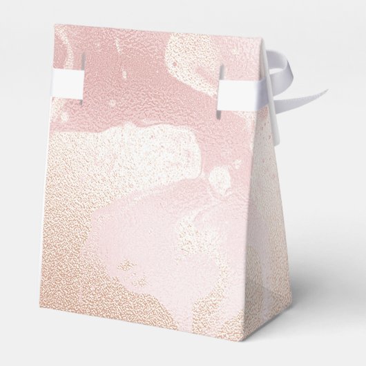 Rosegold Blush marble met Gold Glitter Droplets Bedankdoosjes (Achterkant)