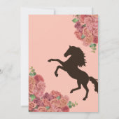 Rosegold Blush Roze Rose Charro Ranch Quinceañera Kaart (Achterkant)