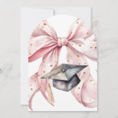 Rosegold Bow Afstuderen Arch Invitation Kaart (Achterkant)