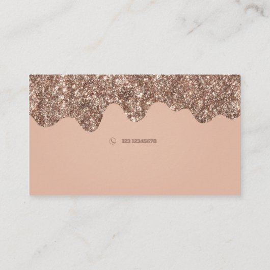 Rosegold Cakes en behandelde Visitekaartje (Achterkant)