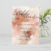 RoseGold Earthtone Waterverf Bruiloft Bruid Kaart (Staand voorkant)