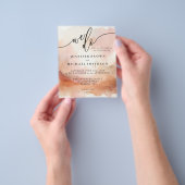 RoseGold Earthtone Waterverf Bruiloft Dat doen we Flyer (Hand)