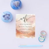 RoseGold Earthtone Waterverf Bruiloft Dat doen we Flyer (Enkel)