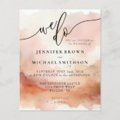 RoseGold Earthtone Waterverf Bruiloft Dat doen we Flyer (Voorkant)