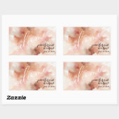 RoseGold Earthtone Waterverf Bruiloft Welkom Rechthoekige Sticker (Vel)