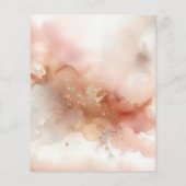 RoseGold Earthtone Waterverf repetitie diner Flyer (Achterkant)