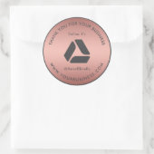 Rosegold en grijs | Bedankt Business LOGO Sticker (Tas)