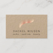 Rosegold eyelash Rustic kraft makeup Visitekaartje (Voorkant)