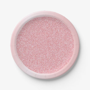 Rosegold Glitter Modern Pink Sjabloon Trendy Blank Papieren Bordje