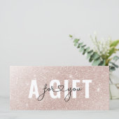 ROSEGOLD GLITTER ZAKELIJKE ENTITEITSBEWIJS (Staand voorkant)