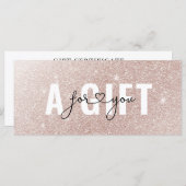 ROSEGOLD GLITTER ZAKELIJKE ENTITEITSBEWIJS (Voorkant / Achterkant)