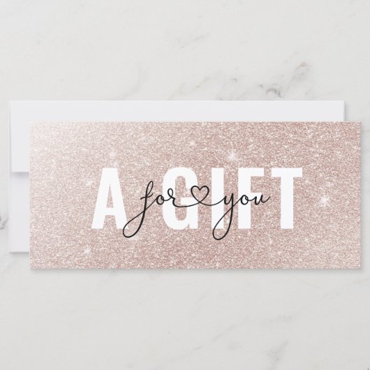 ROSEGOLD GLITTER ZAKELIJKE ENTITEITSBEWIJS (Voorkant)