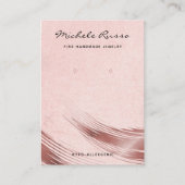 Rosegold Handgemaakte QR Code Sieraden Display Kaa Contactkaartje (Voorkant)