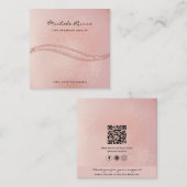 Rosegold Handgemaakte QR Code Sieraden Display Kaa Contactkaartje (Voorkant / Achterkant)