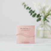 Rosegold Handgemaakte QR Code Sieraden Display Kaa Contactkaartje (Staand voorkant)