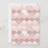 Rosegold Invitation, Roze Gold Invite, Bridal Baby Kaart (Achterkant)