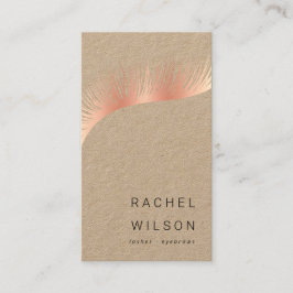 Rosegold Lashes Rustic kraft makeup, eyelash Visitekaartje