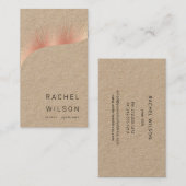 Rosegold Lashes Rustic kraft makeup, eyelash Visitekaartje (Voorkant / Achterkant)