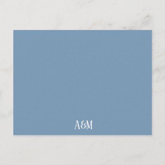 RoseGold Metallic Glitter Floral Folie Kijk bruilo Uitnodiging Briefkaart (Achterkant)