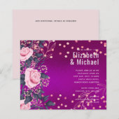 Rosegold Metallic WEDDING Glitter look (Voorkant / Achterkant)