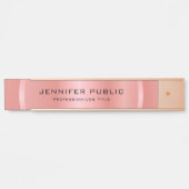 Rosegold Modern Glamoureuze Elegant Sjabloon Deurbordje (Voorkant)