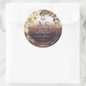 Rosegold Product Label Cream Flowers Monogram Logo (Tas)