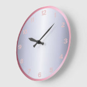 Rosegold Silver Pink Folie Metallic look Girly Grote Klok (Hoek)