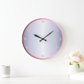 Rosegold Silver Pink Folie Metallic look Girly Grote Klok (Huis)