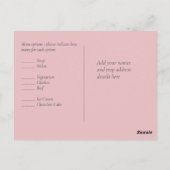 Rosegold WEDDING Girly Pink Floral Glitter Glam Briefkaart (Achterkant)