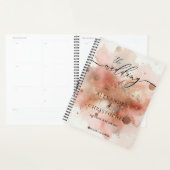 RoseGoud Aardtinten Waterverf Huwelijks Handtekeni Planner (Display)