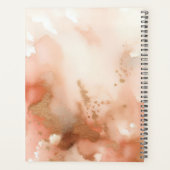RoseGoud Aardtinten Waterverf Huwelijks Handtekeni Planner (Achterkant)