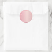Roségoud Blank Voeg Je Tekst Logo Monogram Naam Ronde Sticker (Tas)