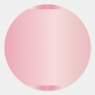 Roségoud Blank Voeg Je Tekst Logo Monogram Naam Ronde Sticker
