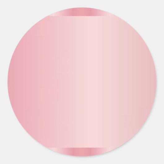 Roségoud Blank Voeg Je Tekst Logo Monogram Naam Ronde Sticker (Voorkant)