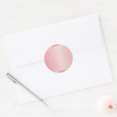 Roségoud Blank Voeg Je Tekst Logo Monogram Naam Ronde Sticker (Envelop)