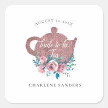 Roségoud en helder aqua bruiloft thee