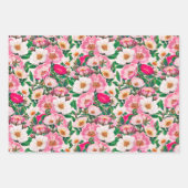 Rosehip Camellia & Peony Flowers Inpakpapier Vel (Voorkant)