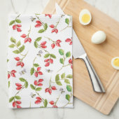 Rosehip en bee teatowel theedoek (Quarter Fold)