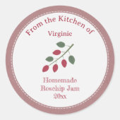 Rosehip jam Label Sticker (Voorkant)